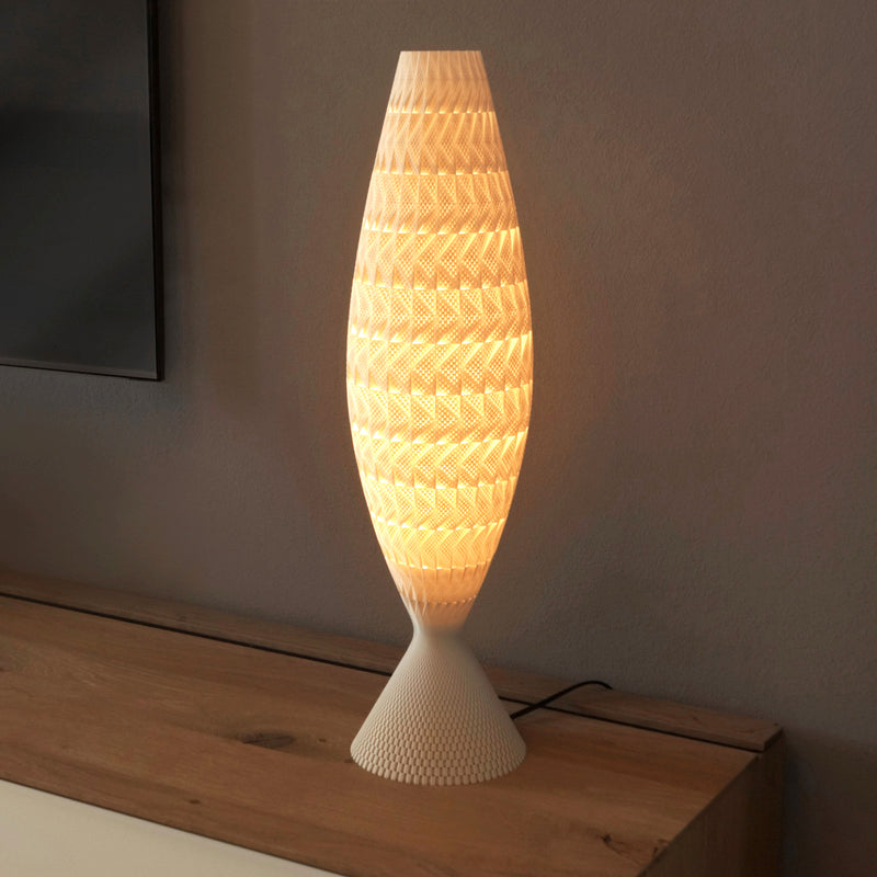 Table lamp Tagwerk Fraktal beige E27