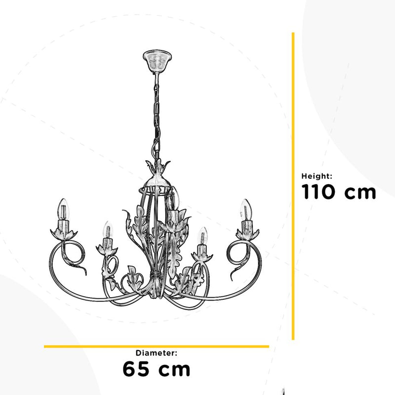 Onli Lighting Gretel 5L kroonluchter E14 D 65cm