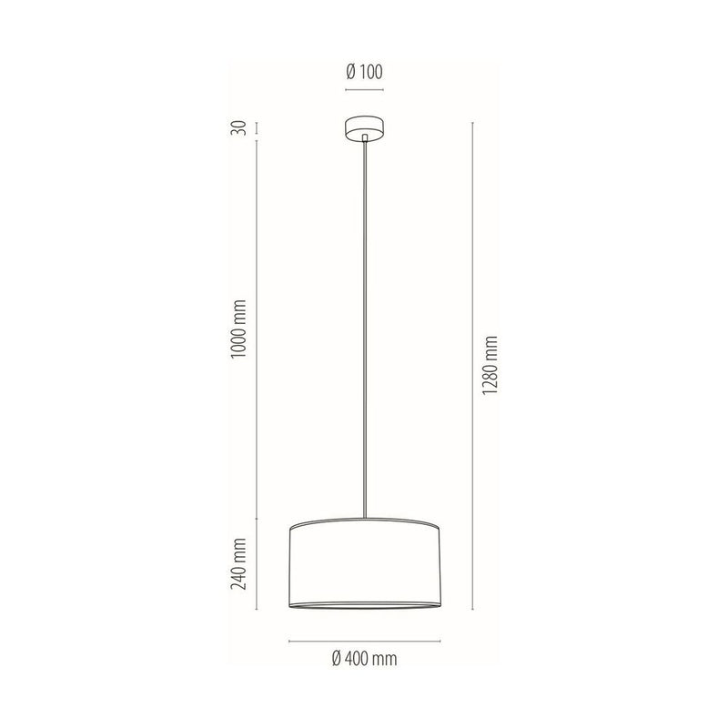 Mateo Pendant 1xE27 Max.60W Black/Transparent PVC/Beige