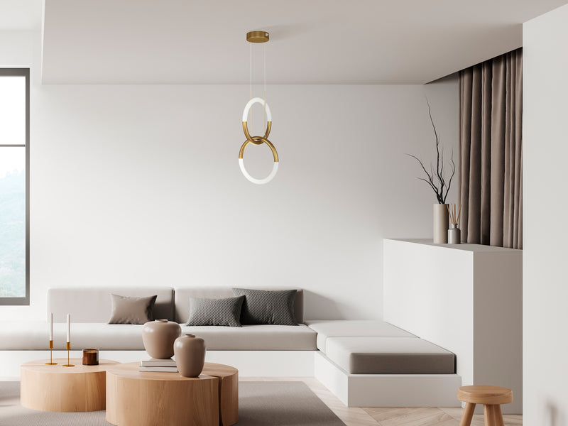 Maytoni Node 2L pendant lamp, LED D 34cm