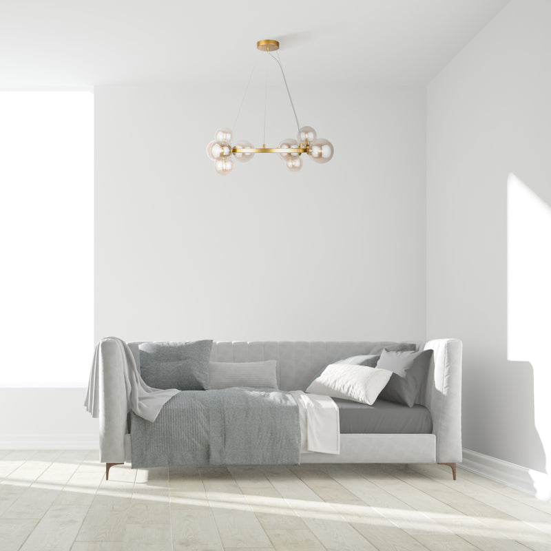 Lampadario Maytoni Dallas 11L, oro G9 D 67cm