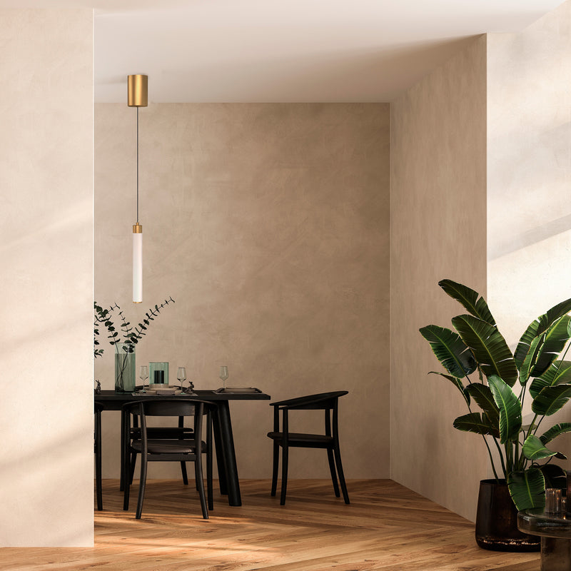 Maytoni Ray 1L Pendelleuchte, goldene LED D 3cm