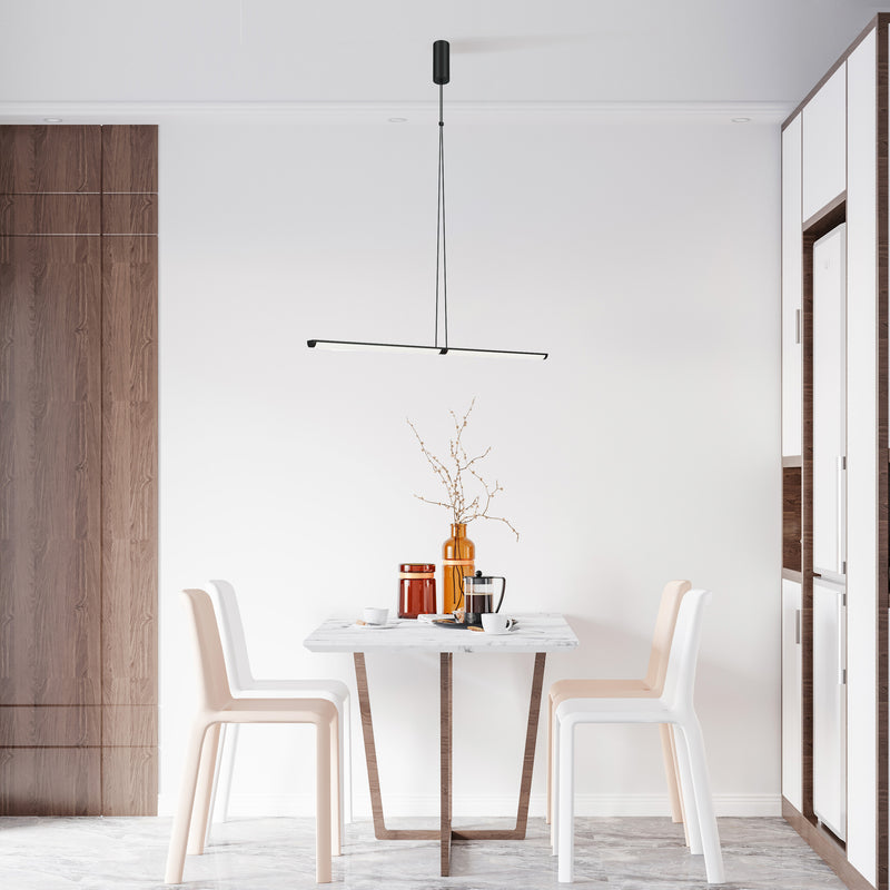 Maytoni Supersymmetry 1L pendant lamp, black LED D 4cm