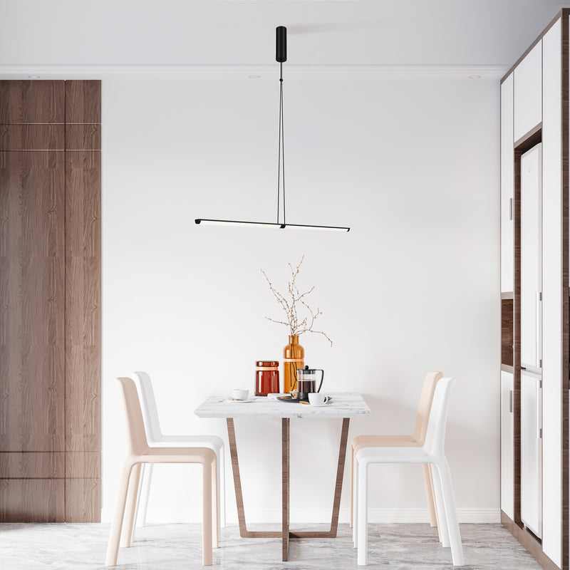 Maytoni Supersymmetry 1L pendant lamp, black LED D 4cm