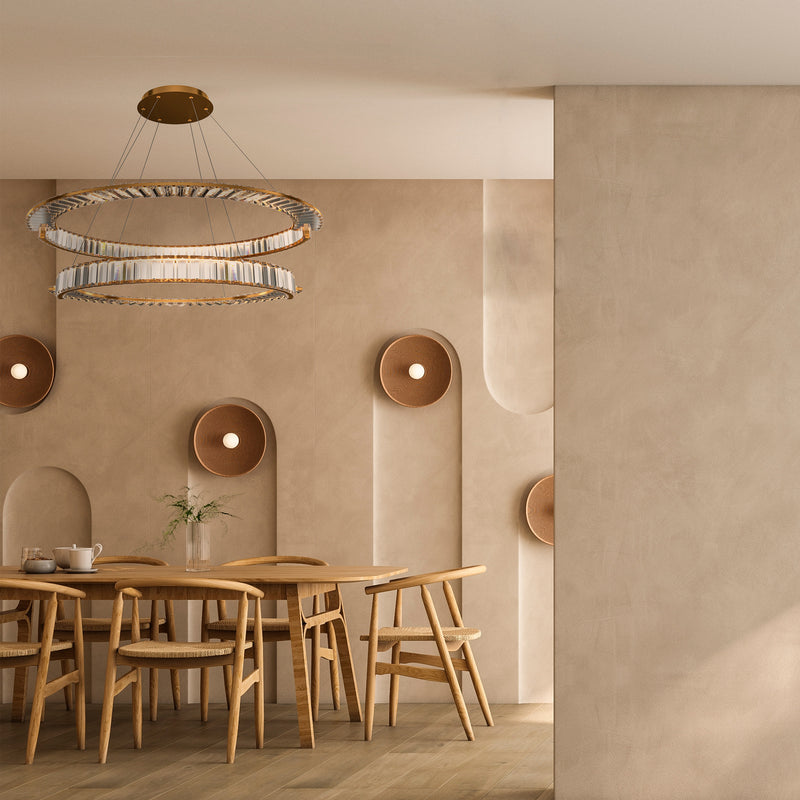 Maytoni Krone 2L pendant lamp, gold LED D 80.5cm