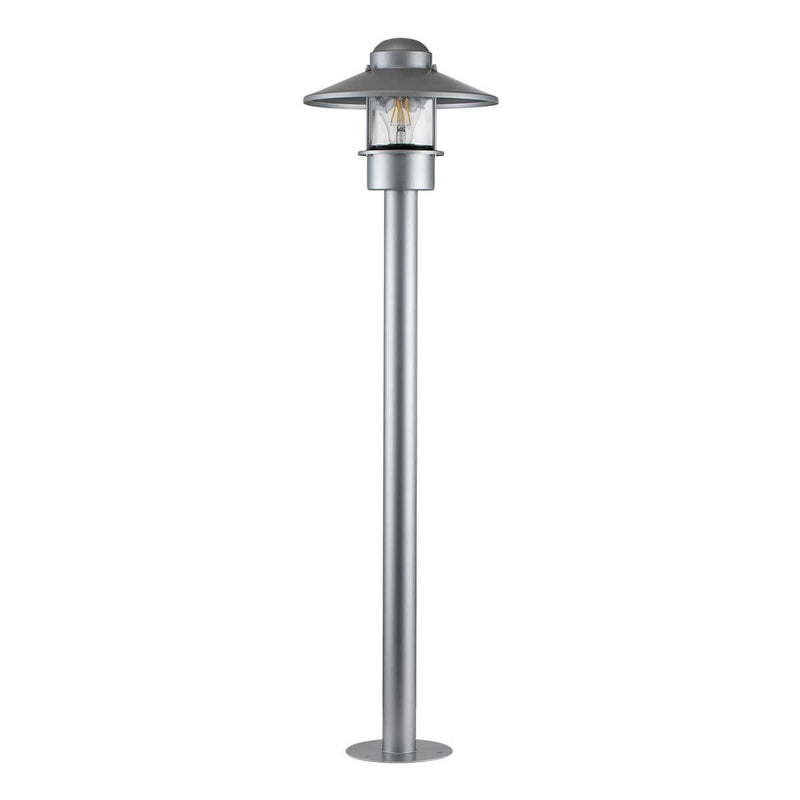 Lampadaire Elstead Lighting (KLAMPENBORG-BOL-BK) Klampenborg acier inoxydable, verre transparent E27