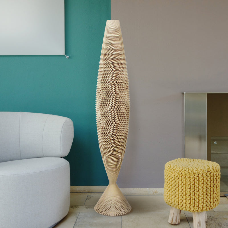 Floor lamp Tagwerk Koral beige E27