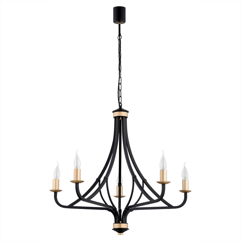 Argon Lorenzo 5L chandelier E14 H 179.5cm