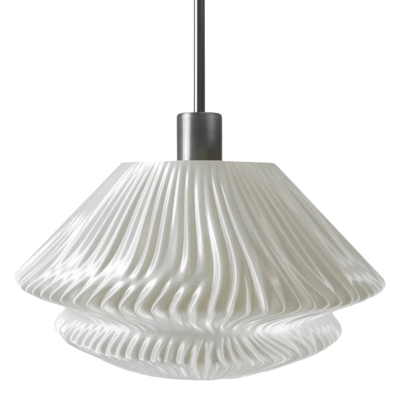 Pendant lamp Tagwerk Lamell white E27