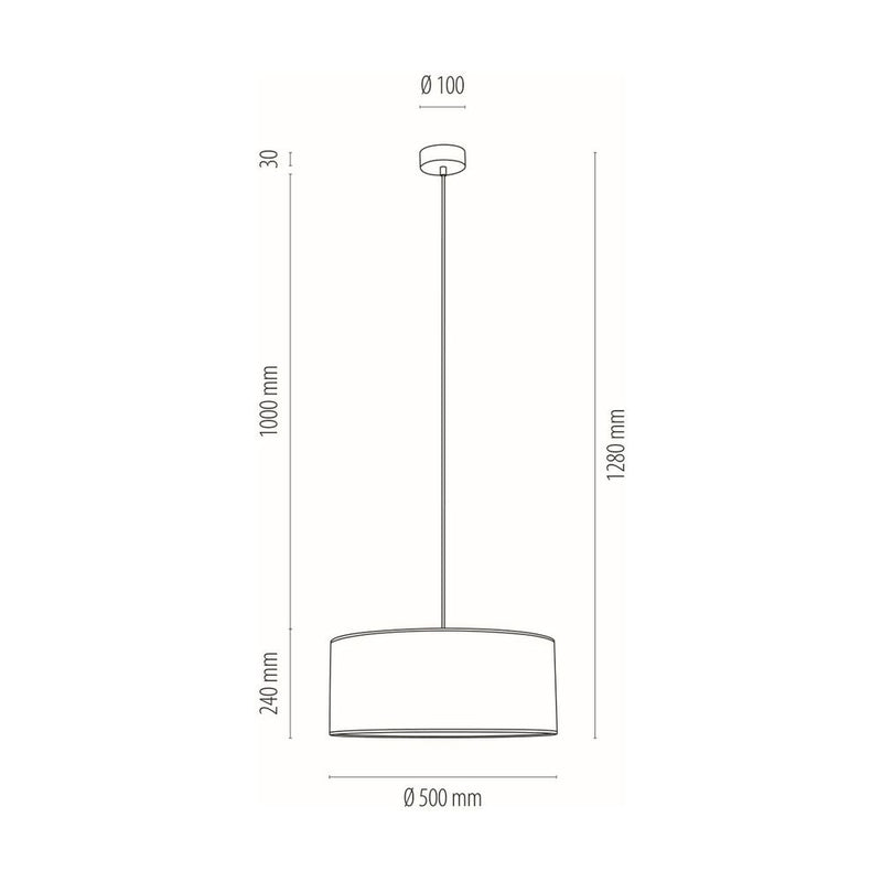 Malo Pendant 1xE27 Max.60W Oak Oiled/Transparent PVC/Multicolor