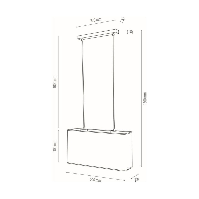 Britop Lighting Malo 2L lineært ophængt loft lmap E27, B 56cm