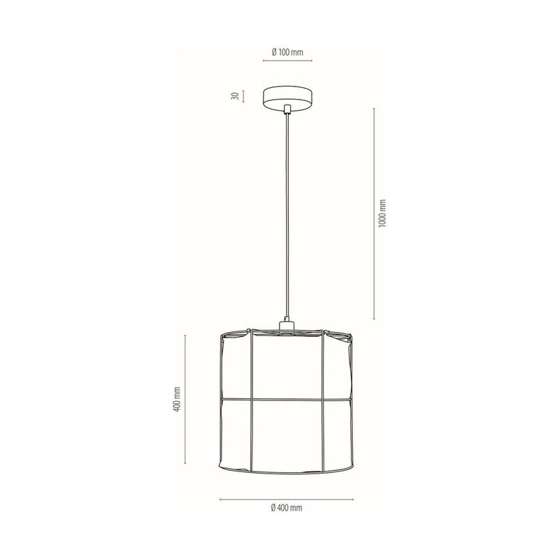 Marinero Pendant 1xE27 Max.15W Led Black/White Linen