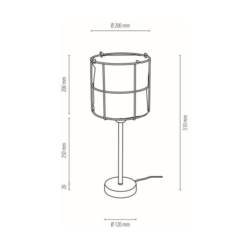 Marinero Pendant 1xE27 Max.15W Led Black/White Linen