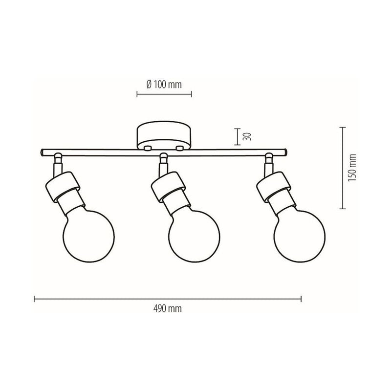 Britop Lighting Marjolaine 3L yksikiskovalaisin E27, vaalea puu L 49cm