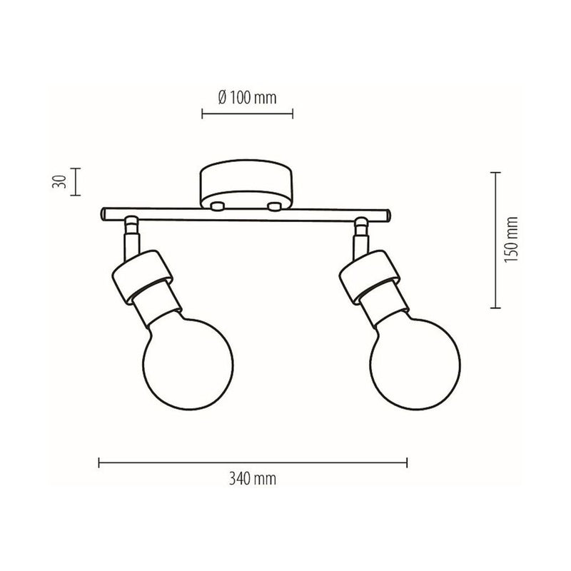 Lampada da illuminazione monorotaia Britop Lighting Marjolaine 2L E27, L 34 cm