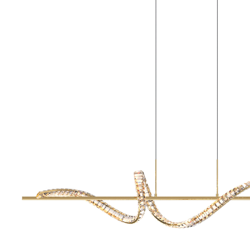 Linear suspension Zumaline ATHESA 1 x LED 26W 2700 - 6000K metal gold