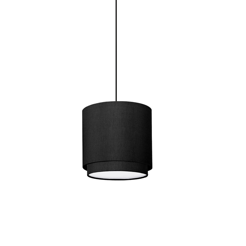 Pendant lamp Ineslam metal E27 black/white