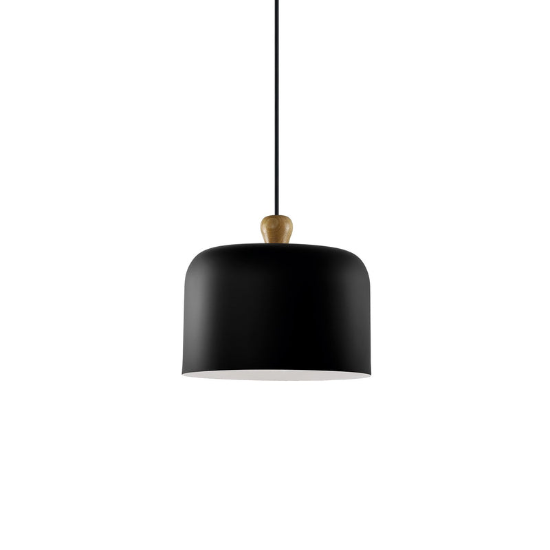 Pendant lamp Ineslam aluminium E27 black/white