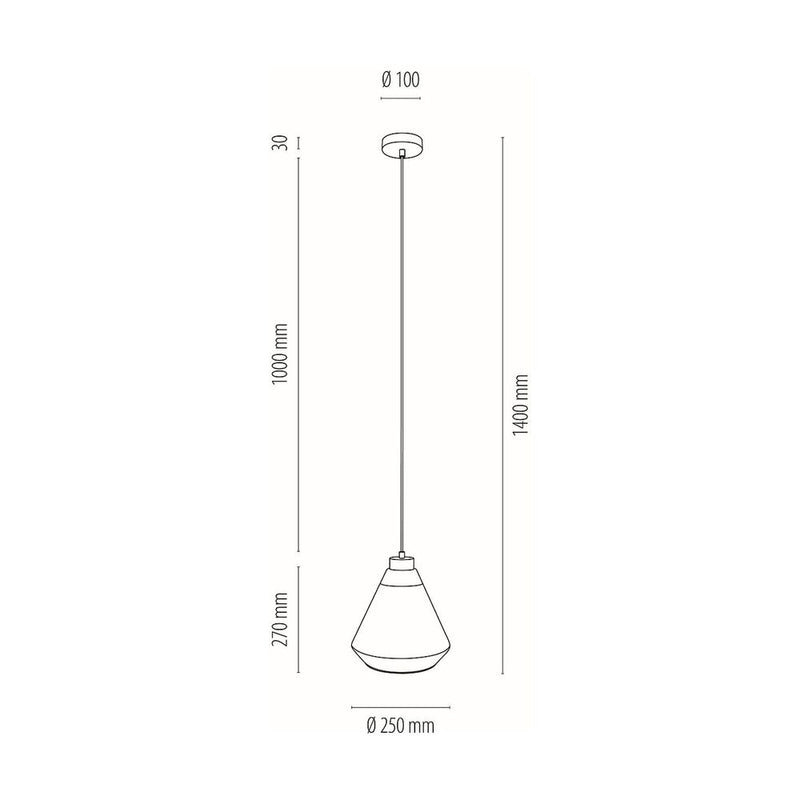 Mistral Pendant 3xE27 Max.60W Black/Transparent PVC/Gold/Transparent