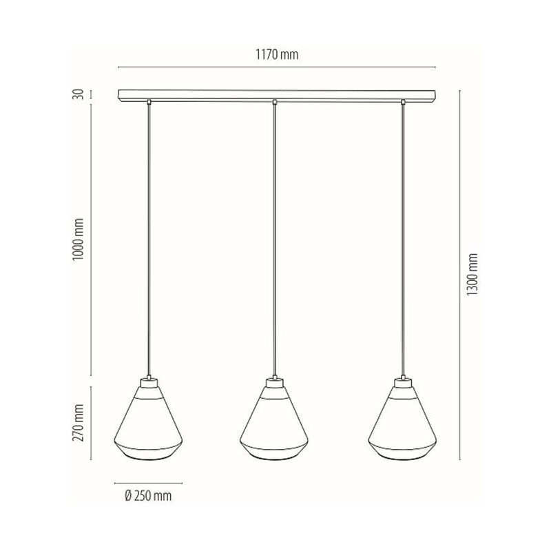 Mistral Lampshade E27 H0 Transparent/Silver FI250 H270