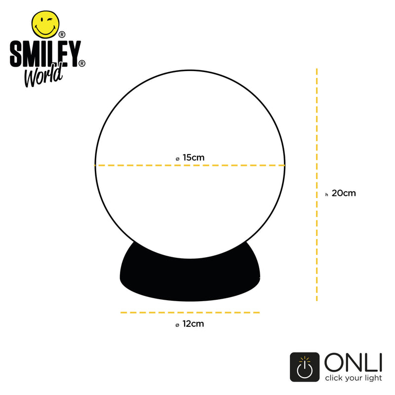 Lampada da tavolo Onli Lighting Smiley 1L E27 H 20cm