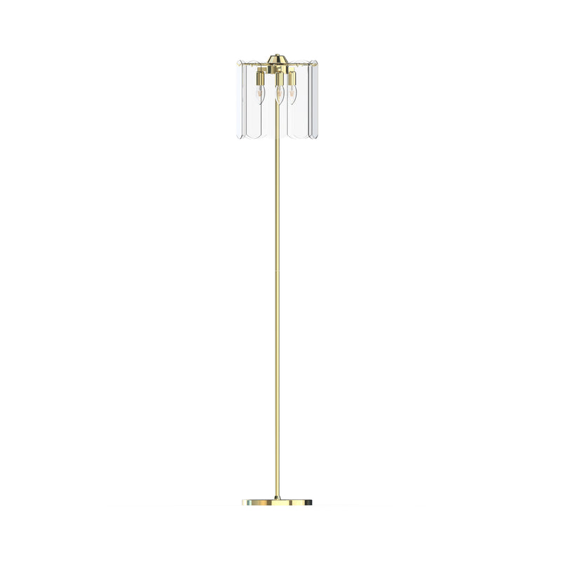 Floor lamp Zumaline NIRA 3 x E14 40W metal black/gold