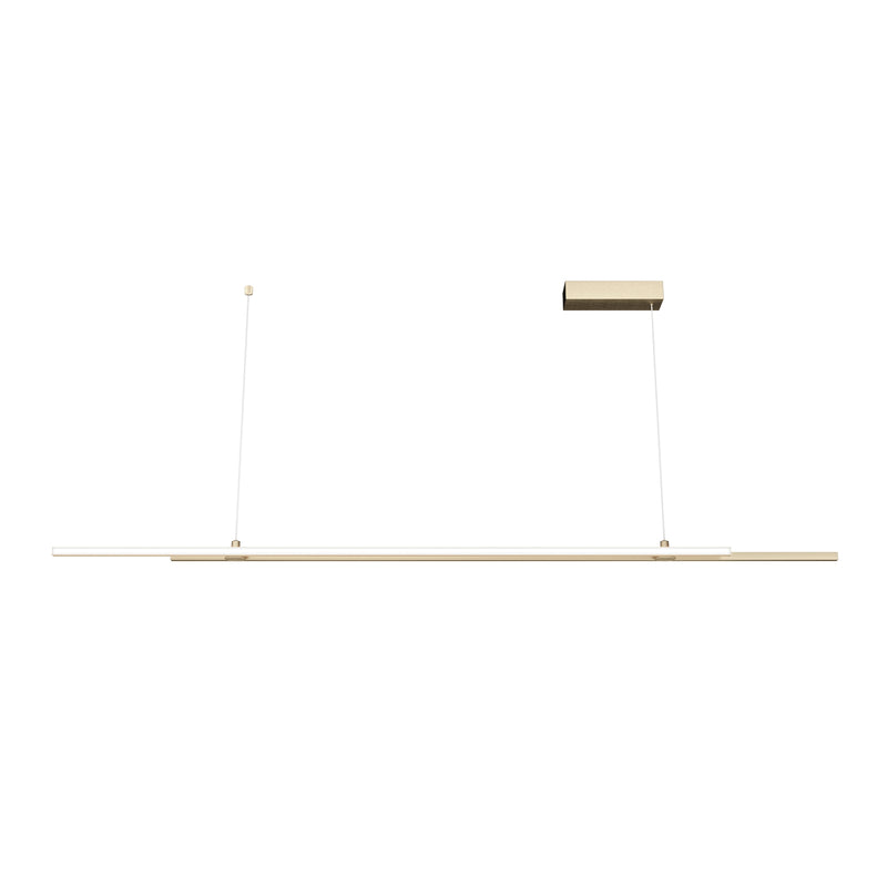 Maytoni Halo 2L track lighting lamp, brass LED H 120cm