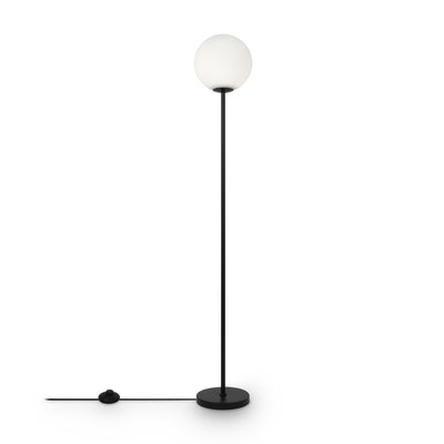 Maytoni Ring 1L floor lamp, black E27 D 25cm