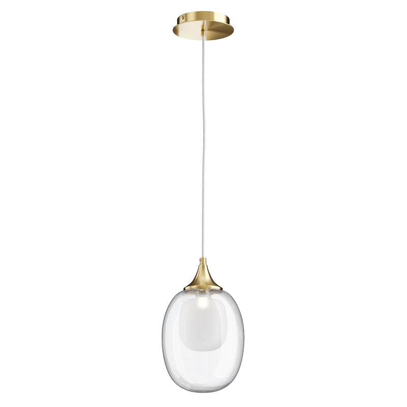 Maytoni Aura 1L pendant lamp, brass E14 D 19cm