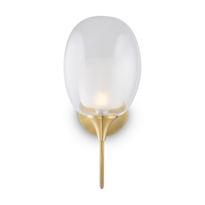 Maytoni Aura 1L wall sconce lamp, brass E14 D 19cm