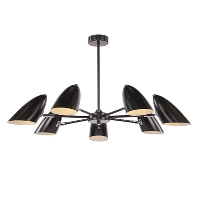 Maytoni Aida 7L chandelier, black E14 D 73.1cm