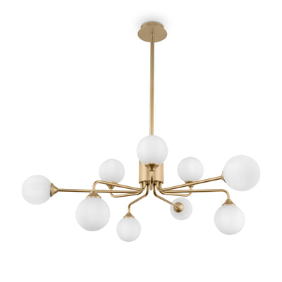 Maytoni Alexis 9L chandelier, matt gold G9 D 88cm