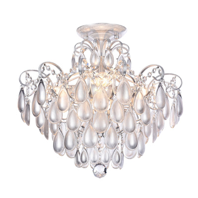 Maytoni Chabrol 4L chandelier, silver E14 D 47.4cm