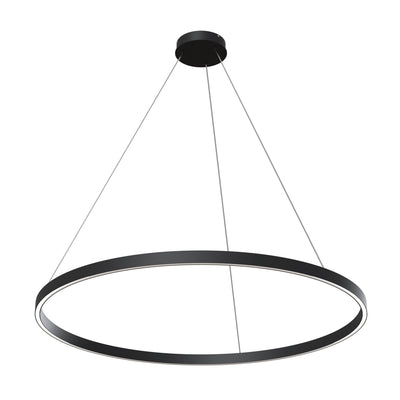 Maytoni Rim 1L pendant lamp, black LED D 100cm