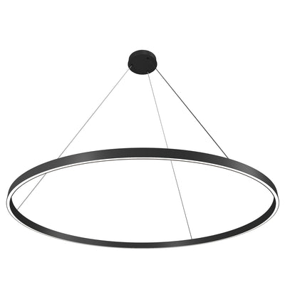 Maytoni Rim 1L pendant lamp, black LED D 120cm