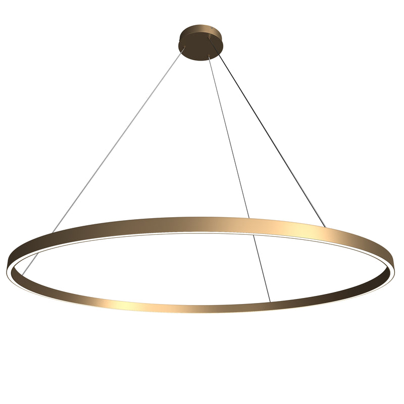 Maytoni Rim 1L pendant lamp, brass LED D 120cm