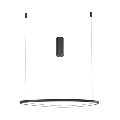 Maytoni Glint 1L pendant lamp, black LED D 60cm