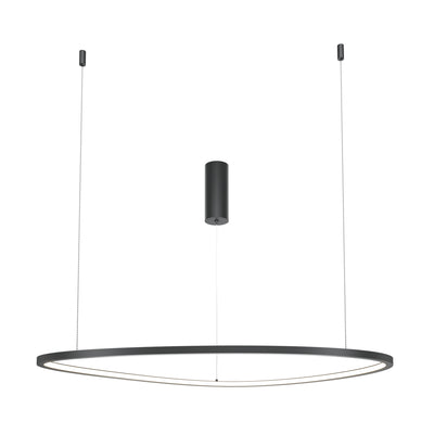 Maytoni Glint 1L pendant lamp, black LED D 80cm