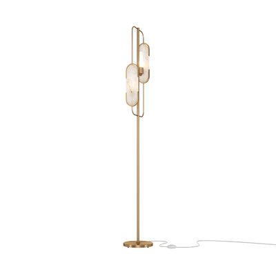 Maytoni Marmo 2L floor lamp, gold G9 D 23cm