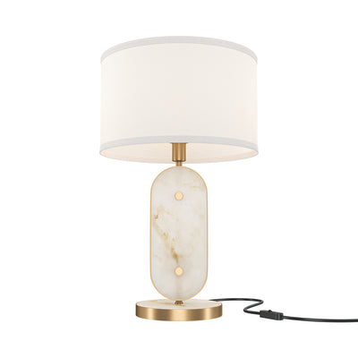 Maytoni Marmo 1L table lamp, gold E27 D 28cm