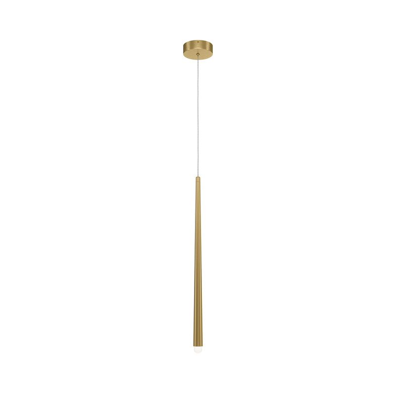 Maytoni Cascade 1L pendant lamp, brass LED H 218.8cm