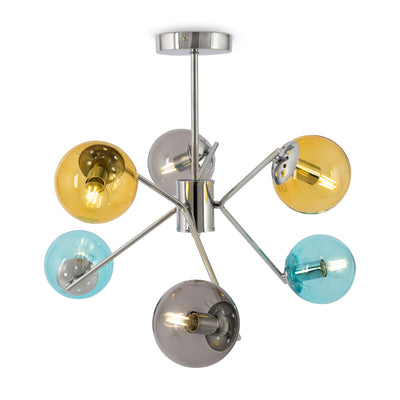 Maytoni Nancy 6L chandelier, chrome E14 D 61cm