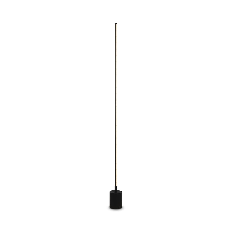 Maytoni Flow 1L floor lamp, black LED D 1.6cm