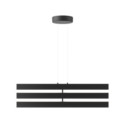 Maytoni Origami 3L pendant lamp, black LED H 18.7cm