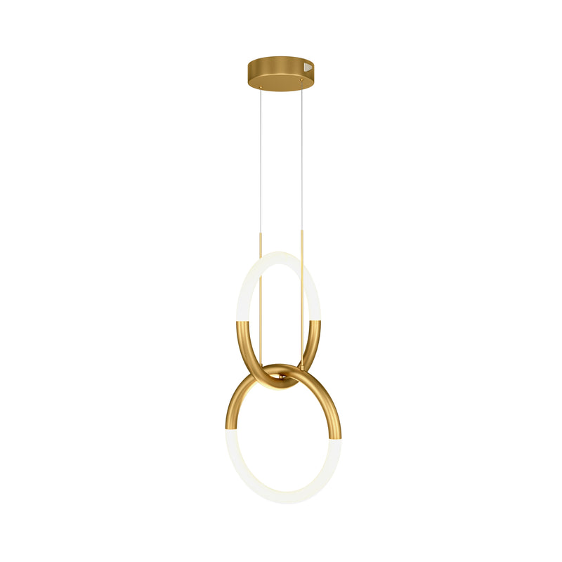 Maytoni Node 2L pendant lamp, gold LED D 34cm