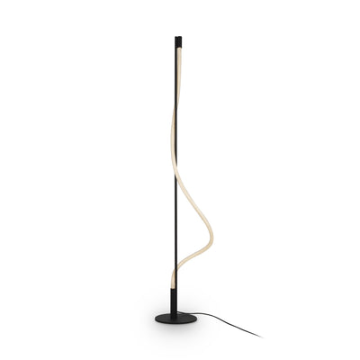 Maytoni Tau 1L floor lamp, black LED D 22cm