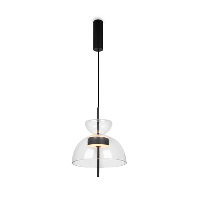 Maytoni Bangkok 1L pendant lamp, black LED D 25cm