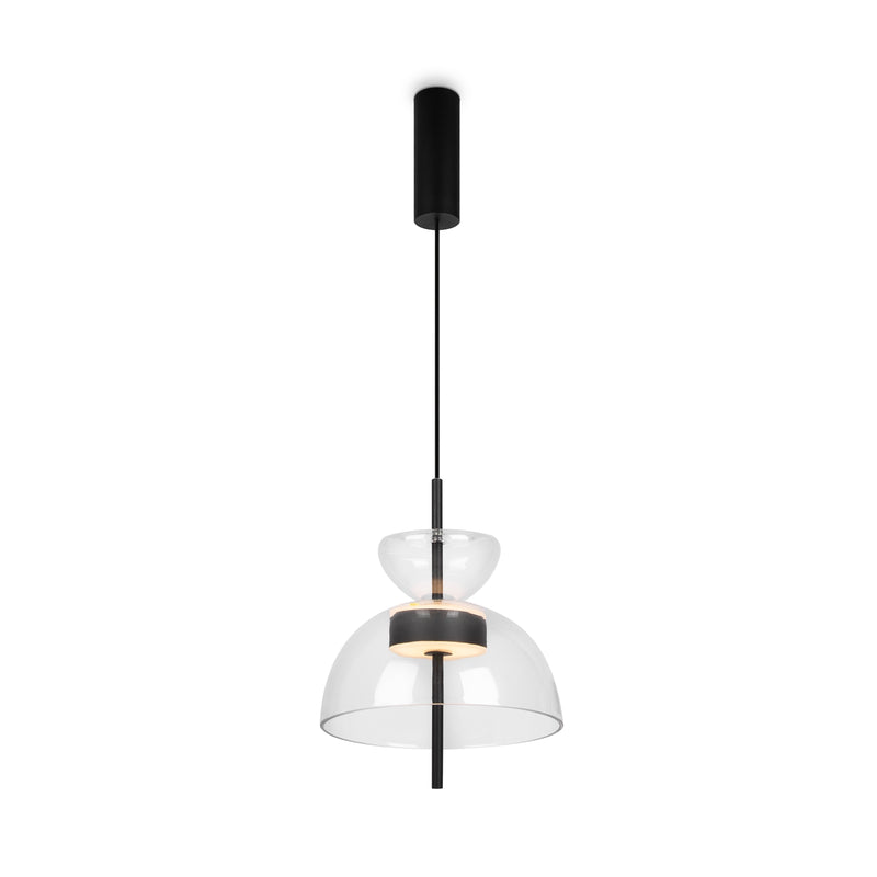 Maytoni Bangkok 1L pendant lamp, black LED D 25cm