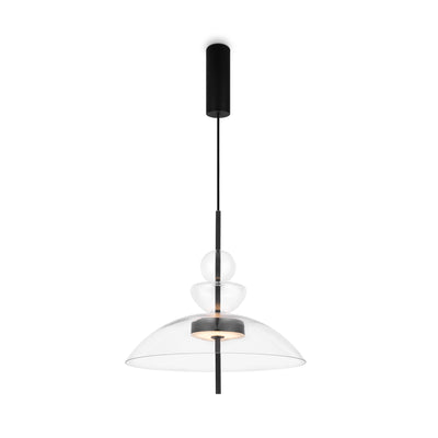 Maytoni Bangkok 1L pendant lamp, black LED D 40cm