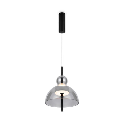 Maytoni Bangkok 1L pendant lamp, black LED D 25cm